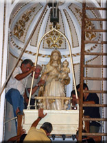 Alcune fasi della discesa della Madonna del Soccorso - Sciacca